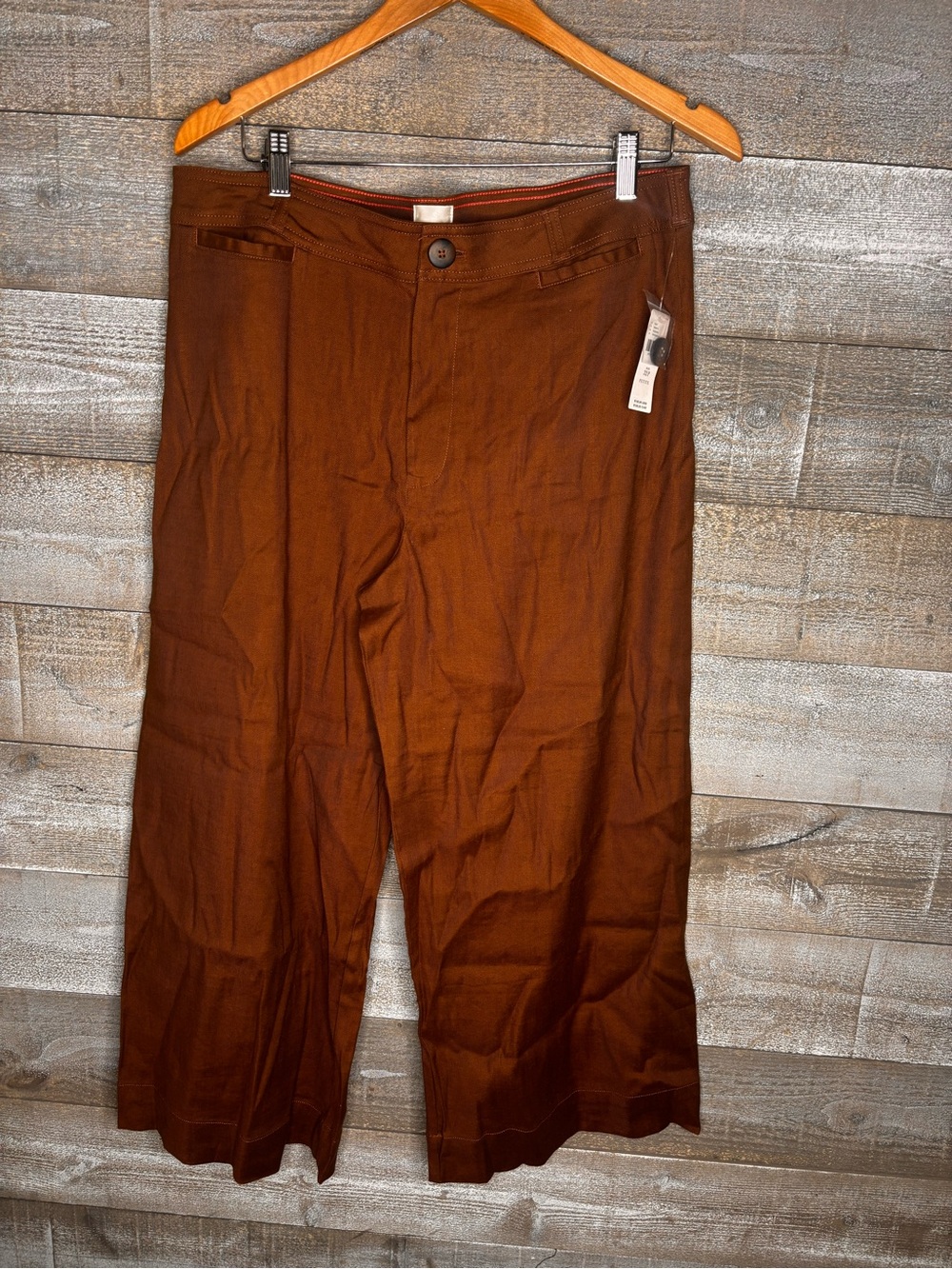 Maeve Anthropologie NWT 32P brown Wide-Leg Casual Pants